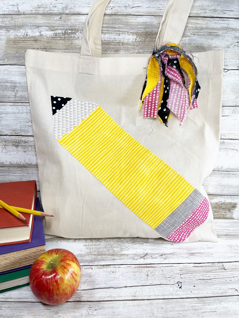 Back to School Pencils Tote Bag by Printed June