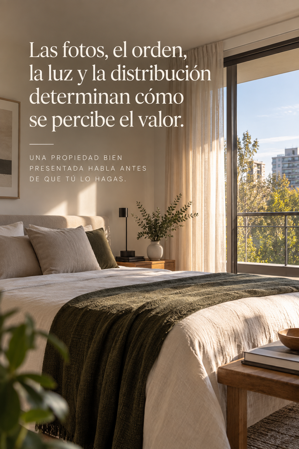 Render editorial — dormitorio