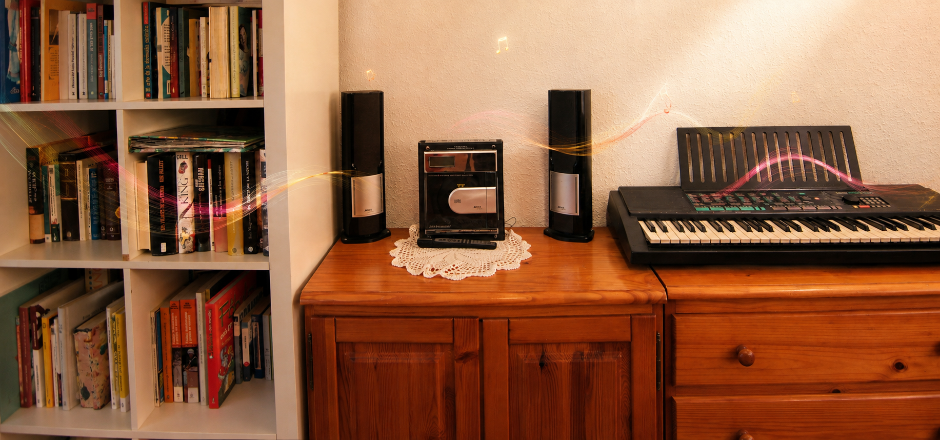 Piano y rincón creativo de Casa Gracia