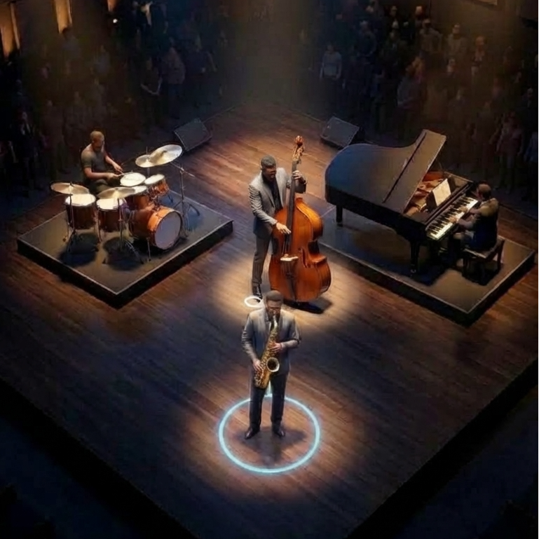 An illustration of the soundstage of the Quartet