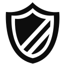 Icon of shield with stripes indicating protection or security
