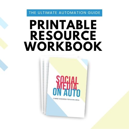 social media on auto workbook for course
