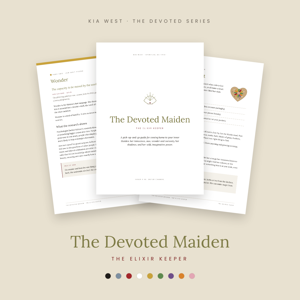 The Devoted Maiden workbook pages