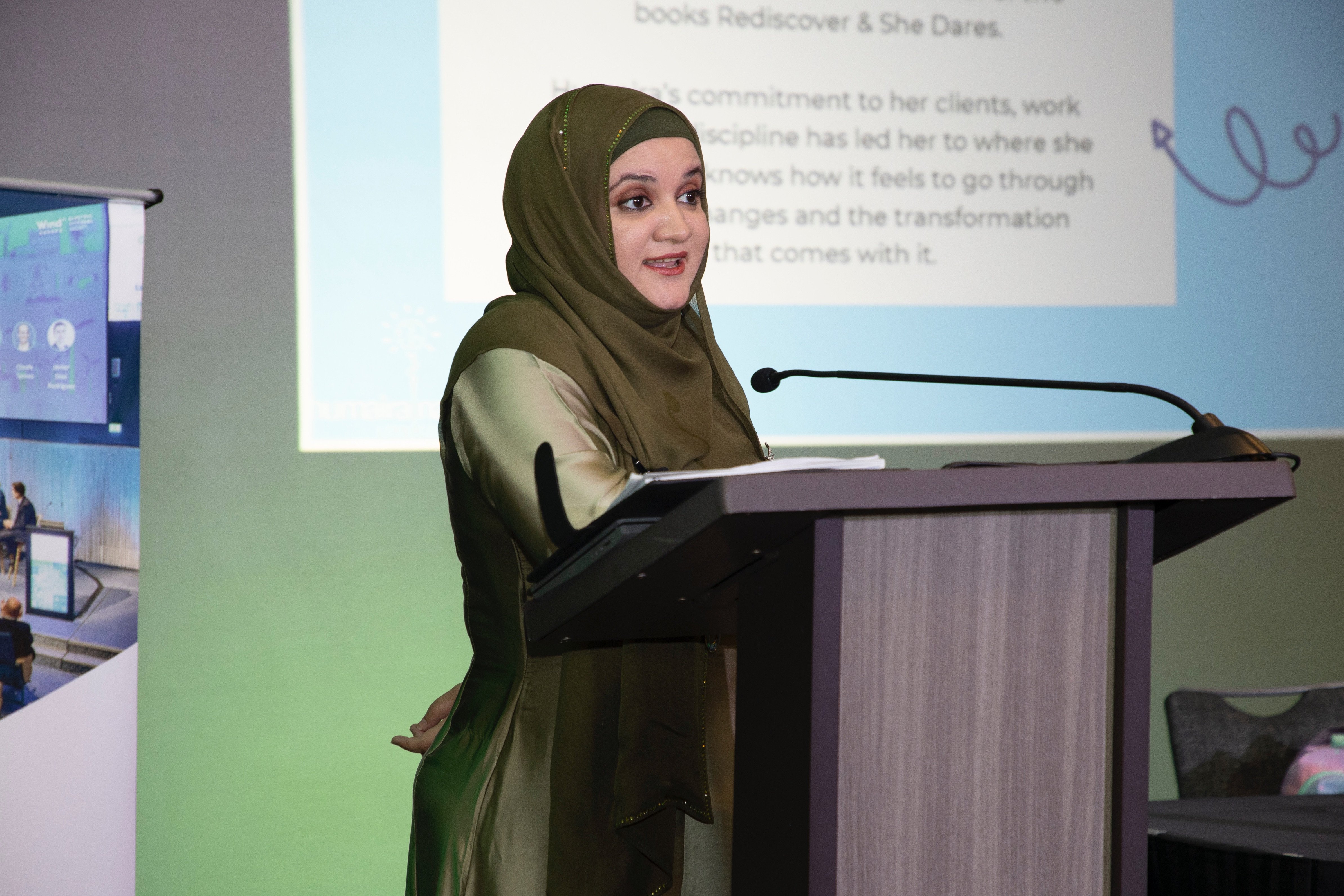 Humaira Nasim at an international coaching and leadership event