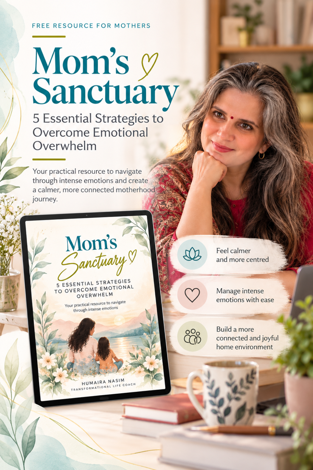 Mom’s Sanctuary free guide for emotional overwhelm by Humaira Nasim