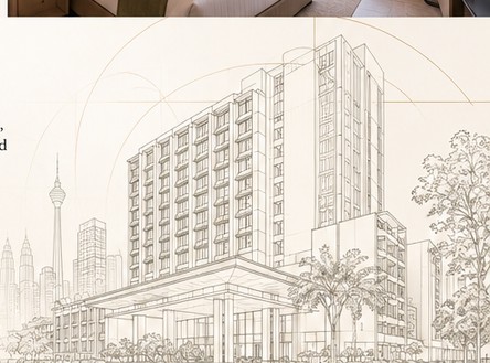 Architectural sketch of the refurbished Brisdale International tower