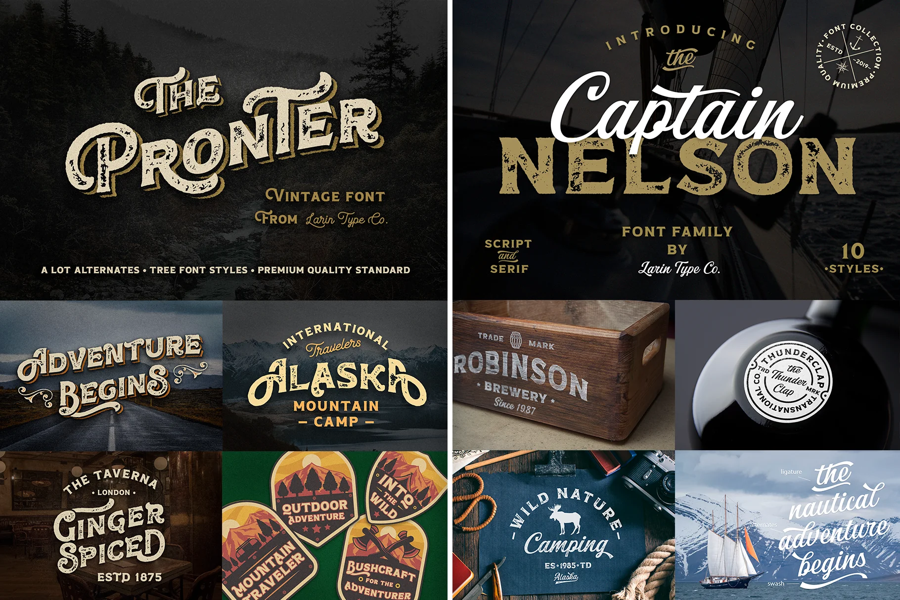 Huge Vintage Font Bundle