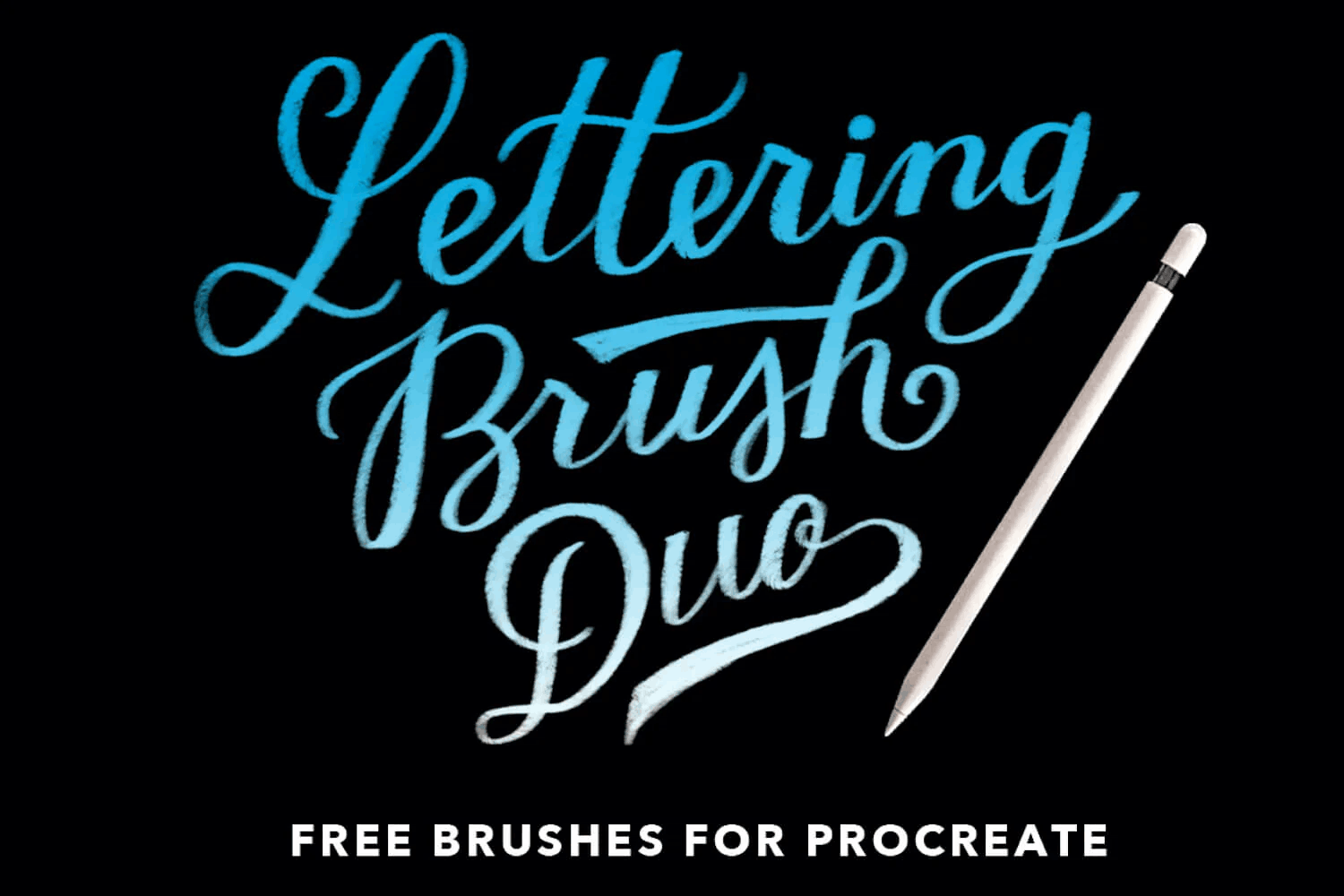 Free Procreate Lettering Brush Duo