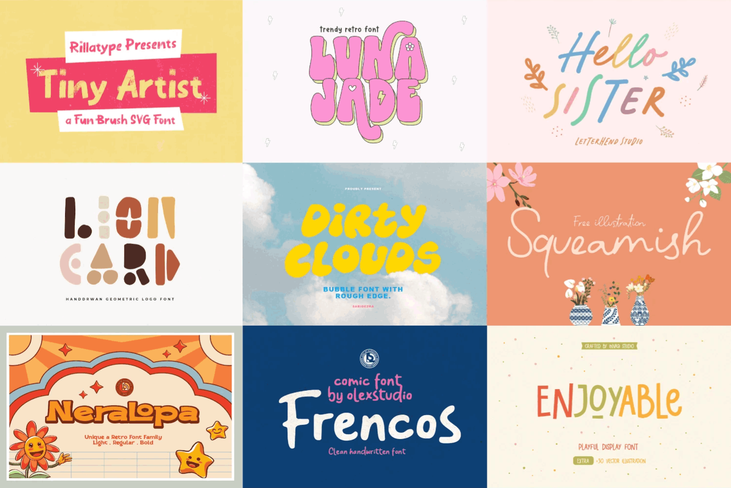 The Wild & Fun Font Bundle