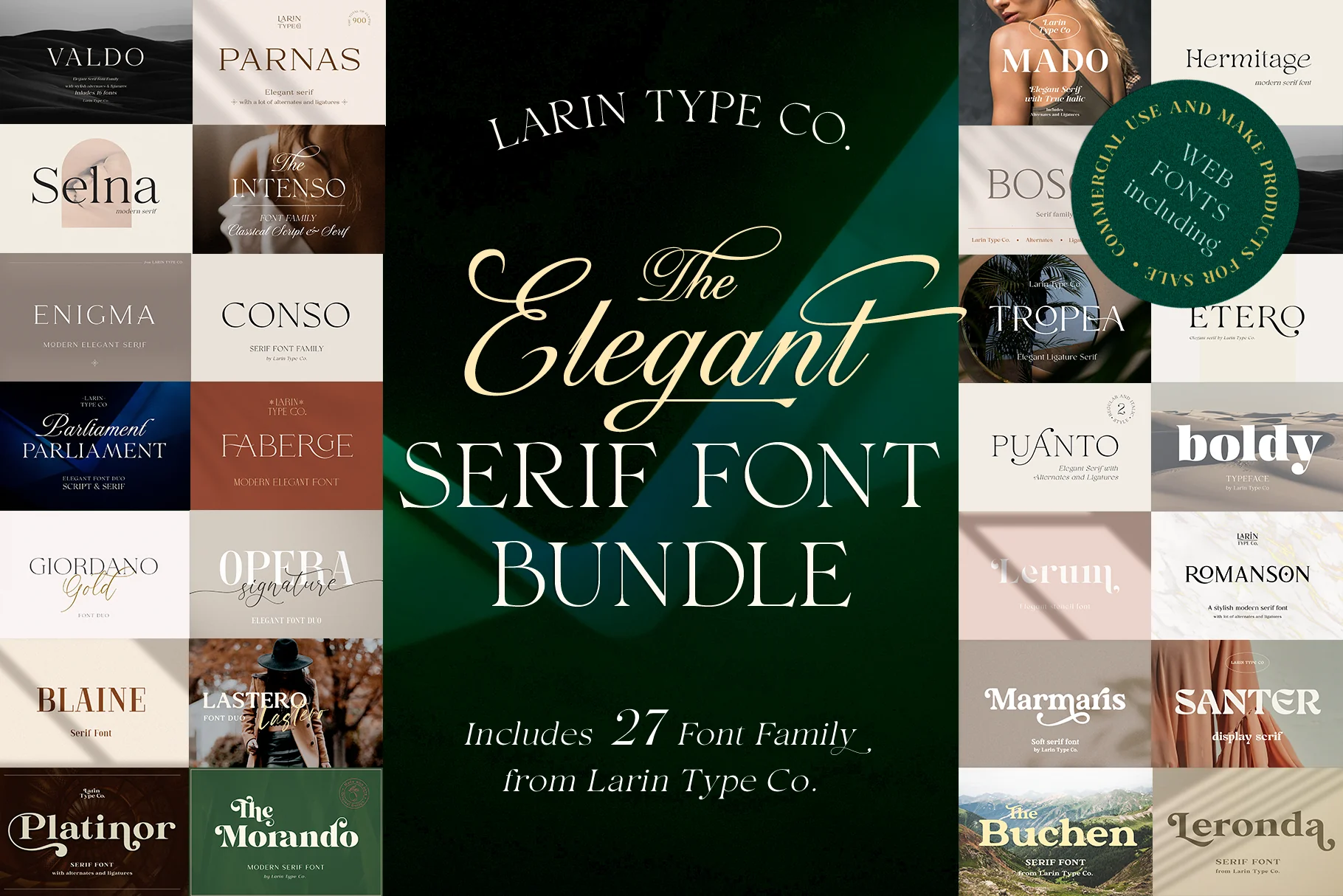 The Elegant Serif Font Bundle