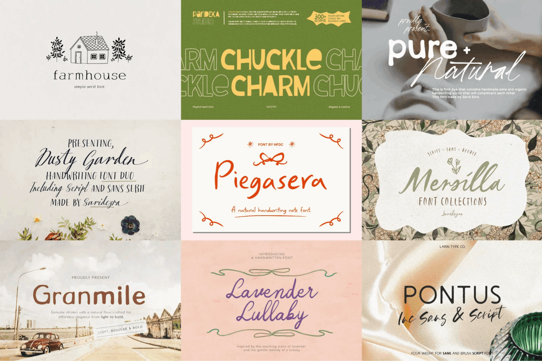 The Farmers Market Font Bundle