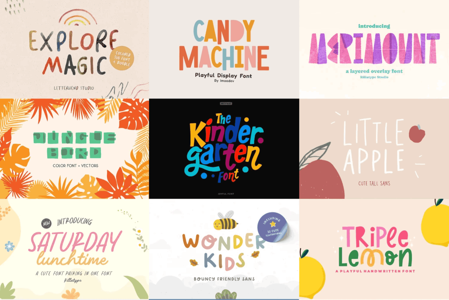 The Wild & Fun Font Bundle