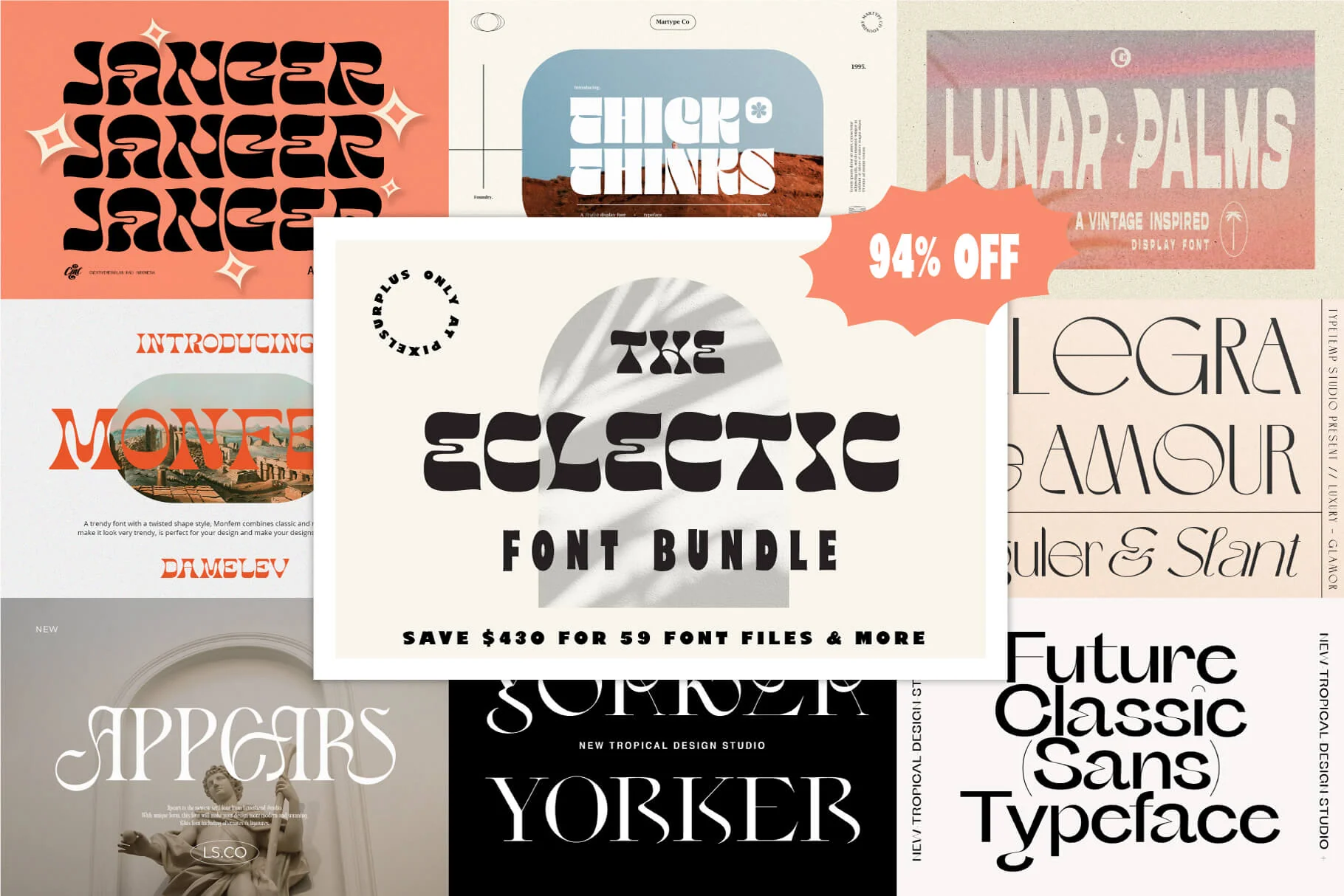 The Striking Serif Font Collection
