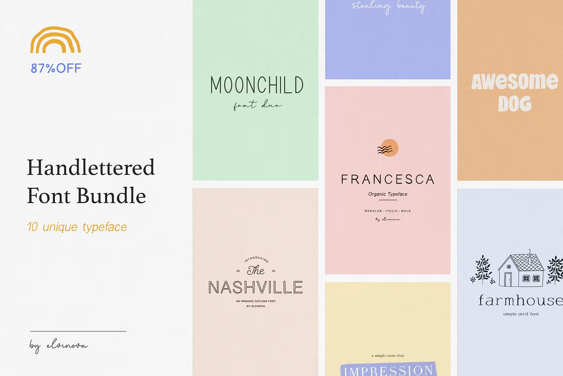 The Handlettered Font Bundle