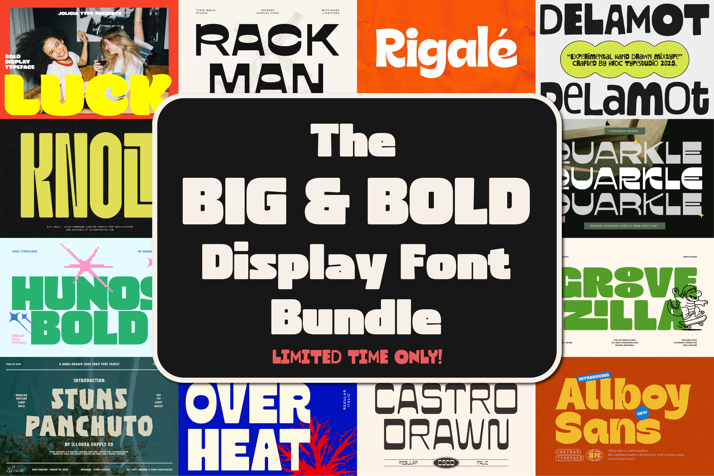 The Big & Bold Display Font Bundle