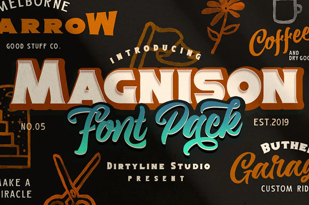 Magnison - Free Retro Script Font