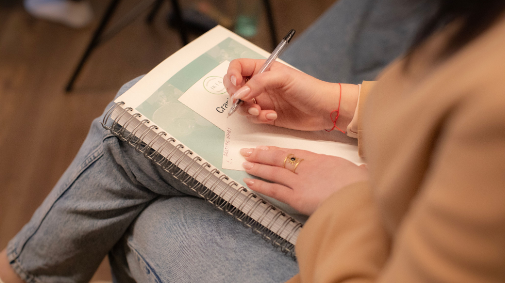 Notes taken during a training