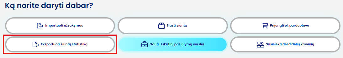 Eksportavimo mygtukas