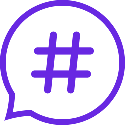 Servicio de publicación en redes sociales con hashtags