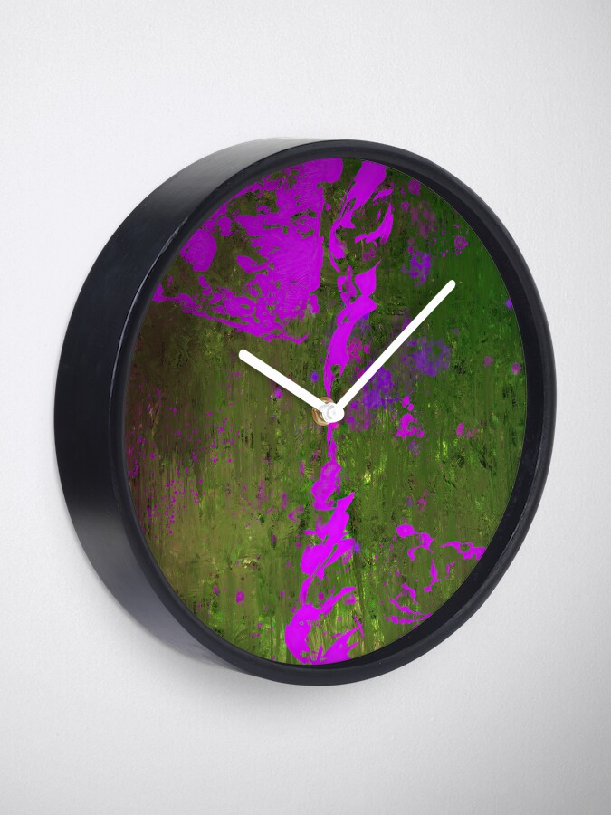 Wall clock with print of the digital work 