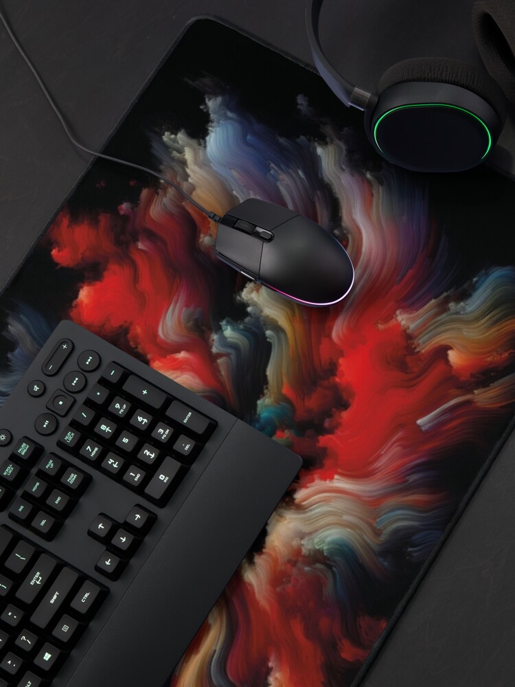 Deskmat with a print of the digital work 
