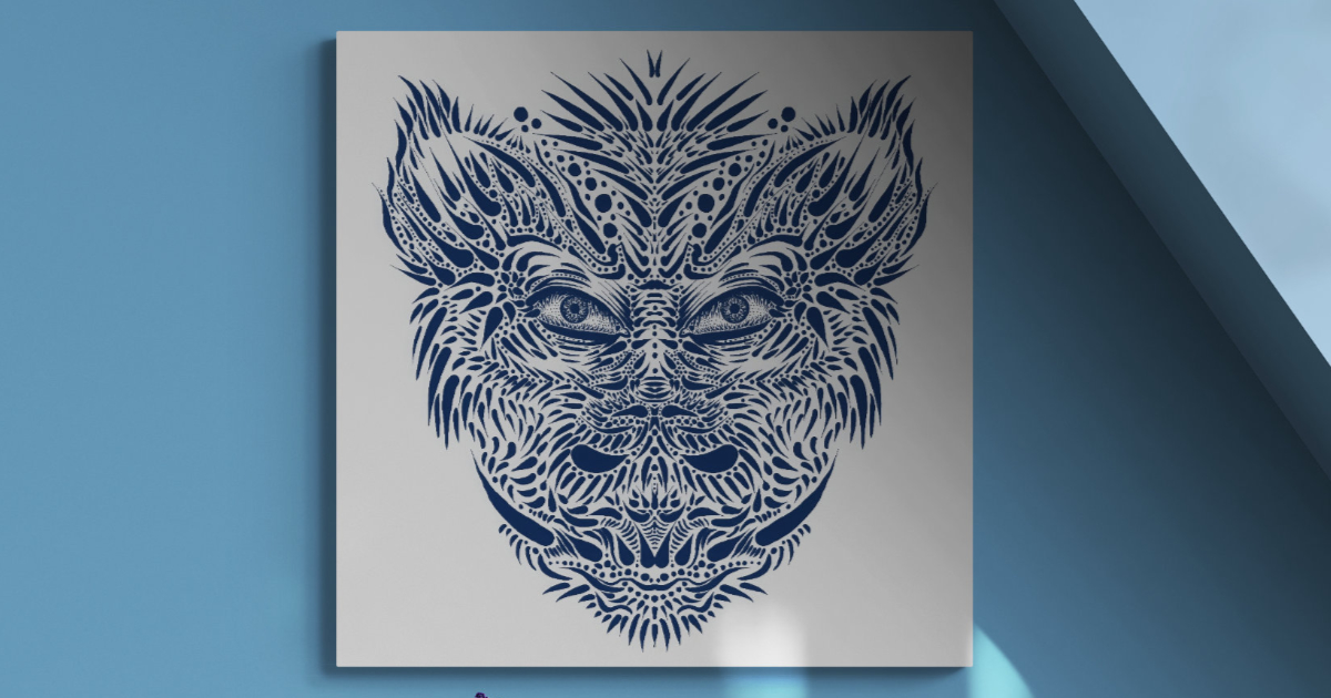 Lineart Blue 1 by Michael Quarz