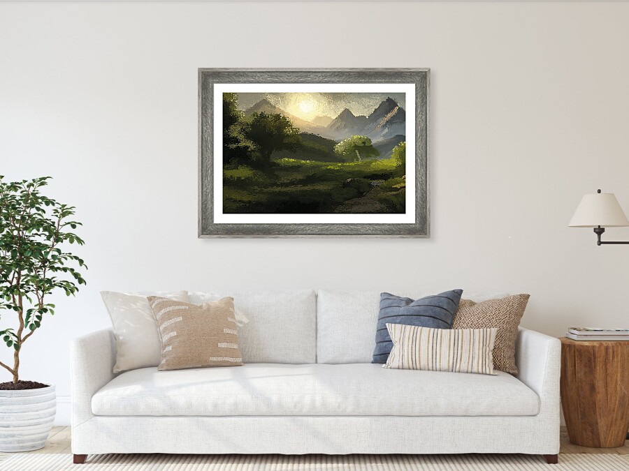 Framed print of the digital painting 