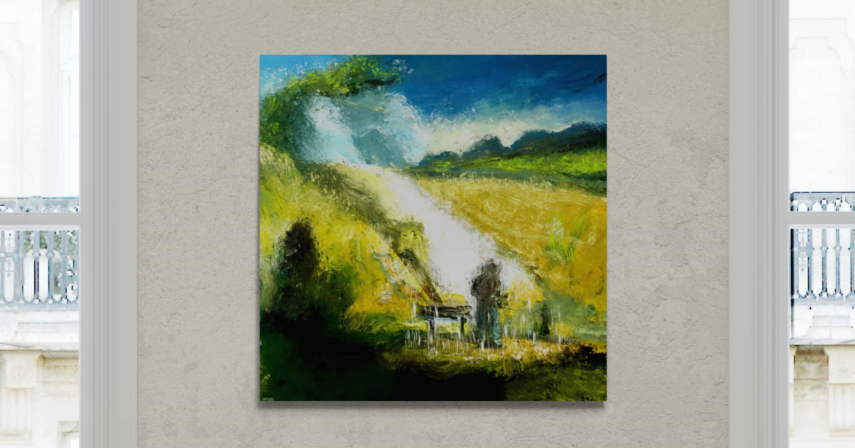 Man In Landscape by Michael Quarz