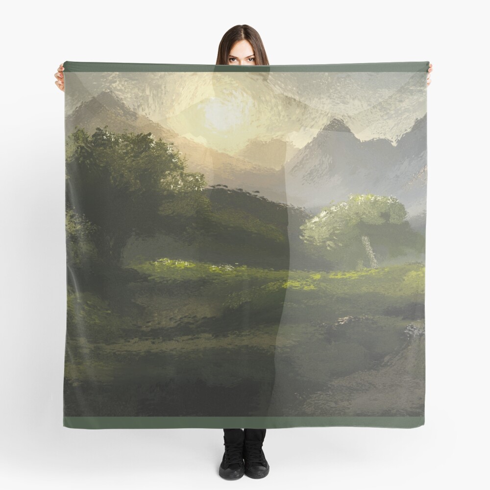 Scarf with print of the digital painting 