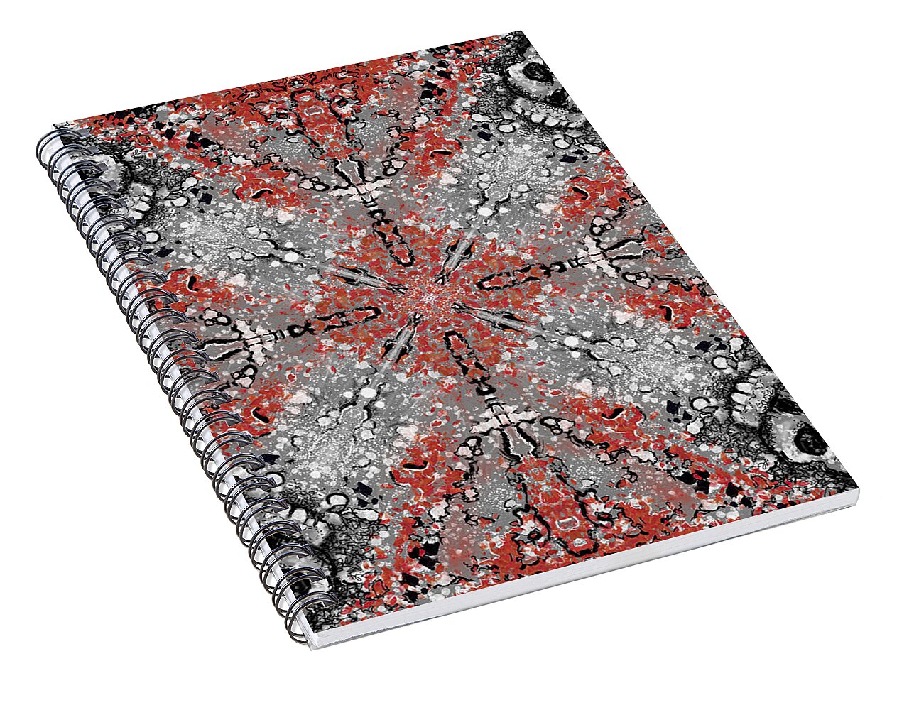 Spiral book with print of the digital work 