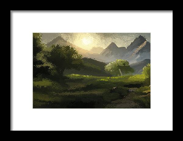 Framed print of the digital painting 