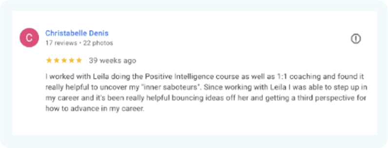 Christabelle Denis Testimonial