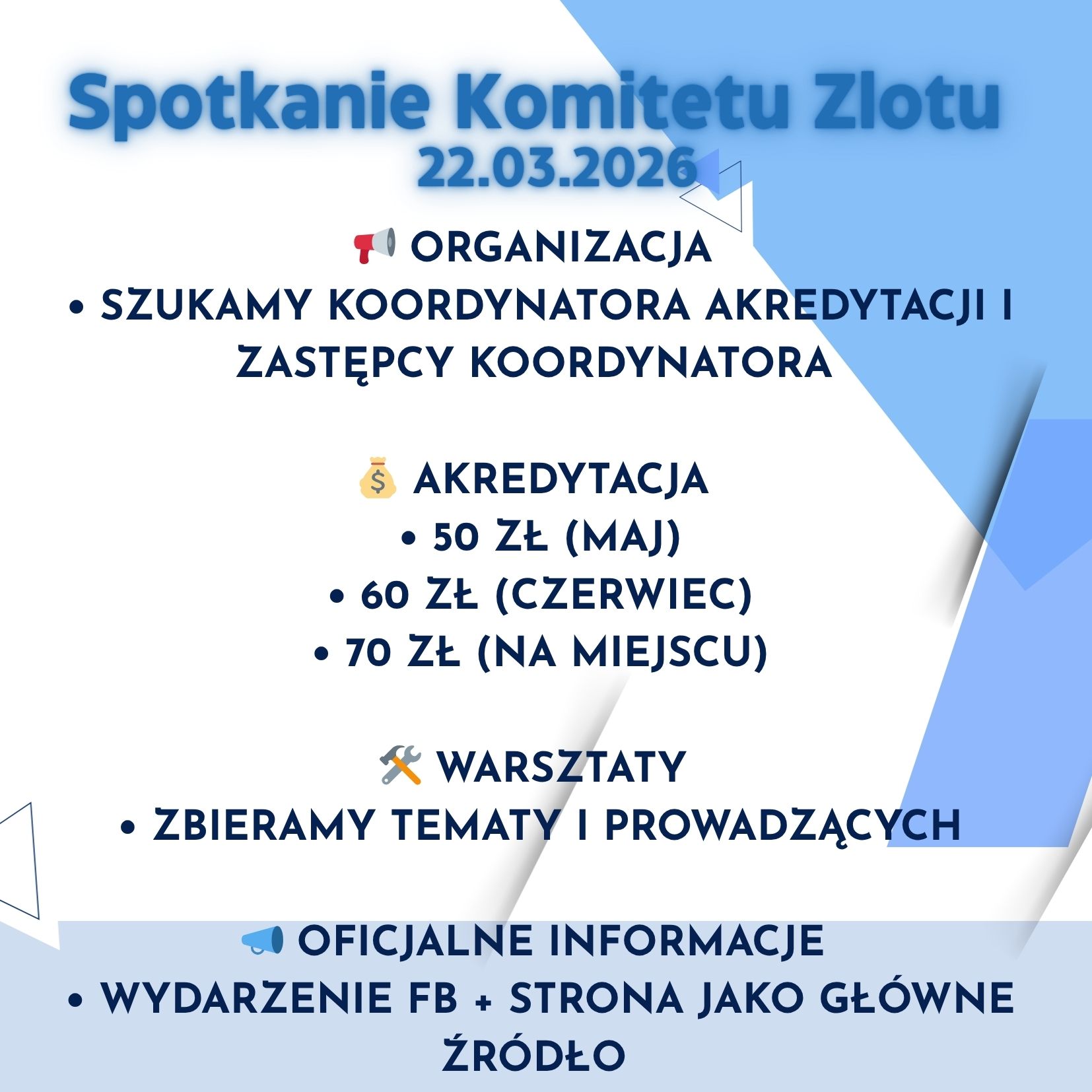 Raport 22 marca 2026 (spotkanie służebnych Komitetu)