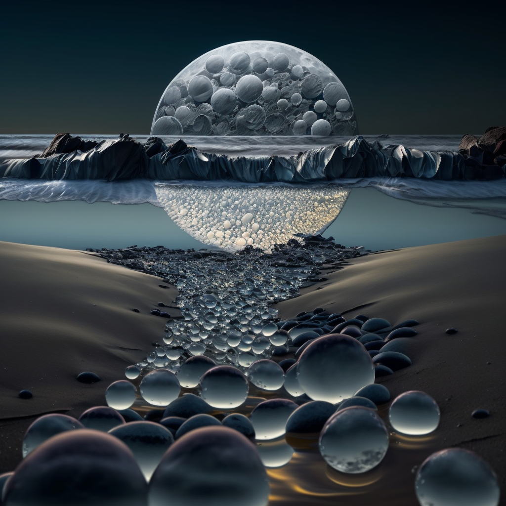 Water Bead Ocean on the moon