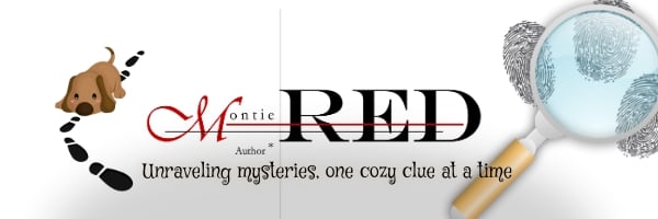 Montie Red Logo Unraveling Mysteries, one cozy clue at time