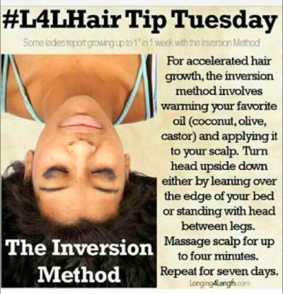 The Inversion method for hair growth