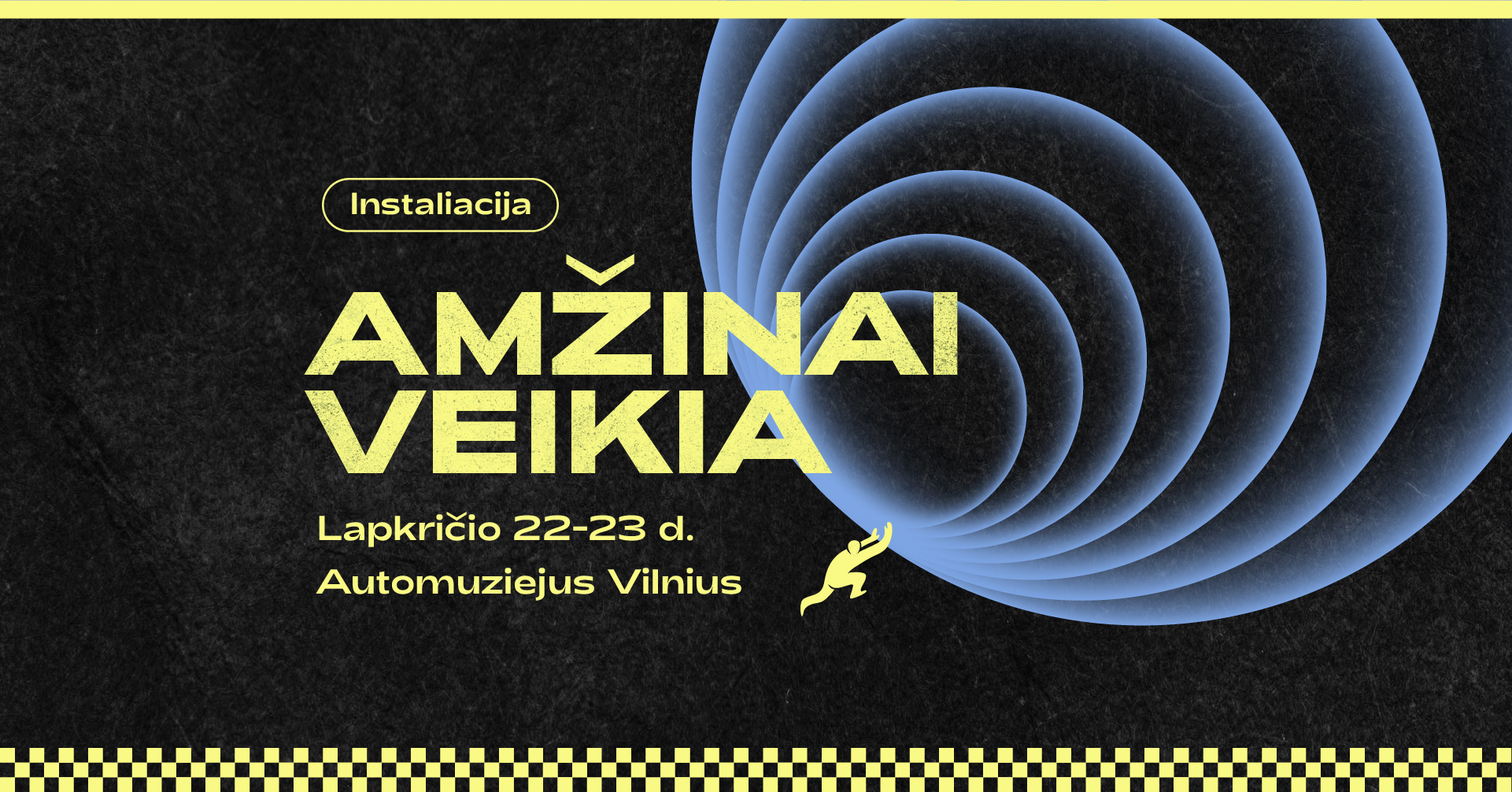 Amžinai veikia installation at Automuziejus Vilnius
