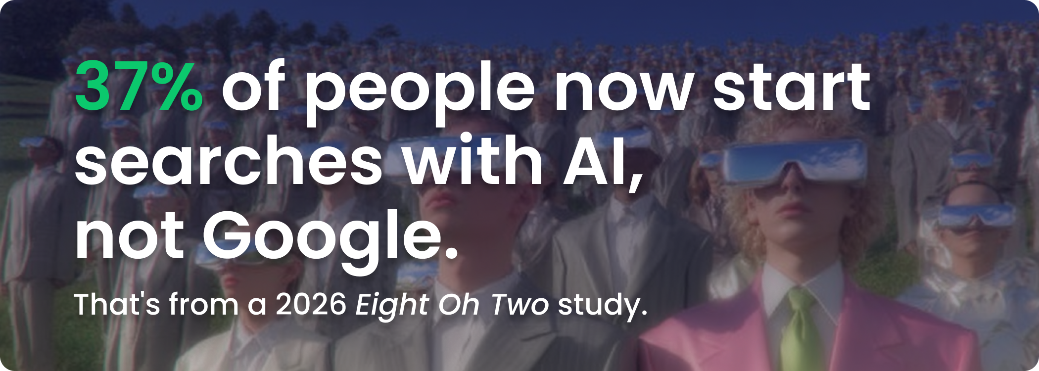 Visual explaining that a third of potential clients are asking AI