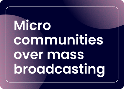 Content theme visual about niche audiences