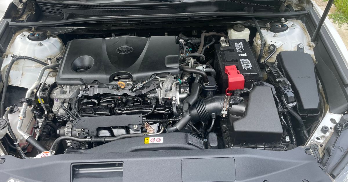 Deep clean engine bay before and after - showcasing the dramatic difference engine bay cleaning makes, highlighting a spotless and well-maintained engine compartment.