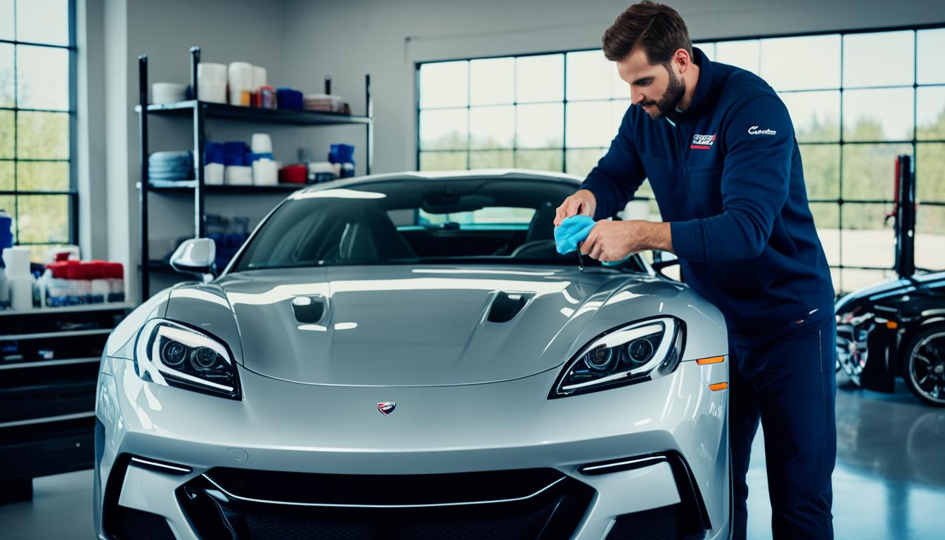 Polishing and Waxing Car