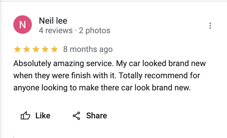 Read our review on google auto detailing in toronto and GTA
