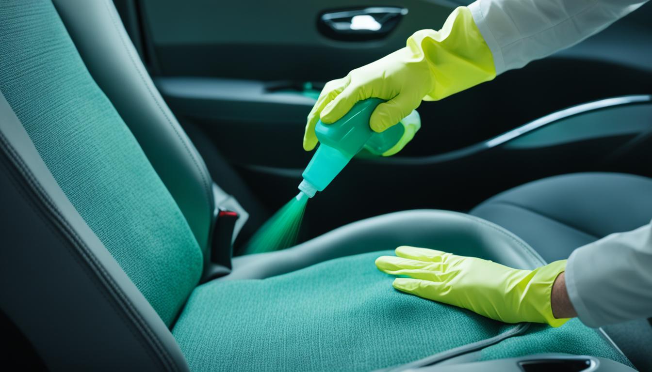 Sanitizing Car After Vomit