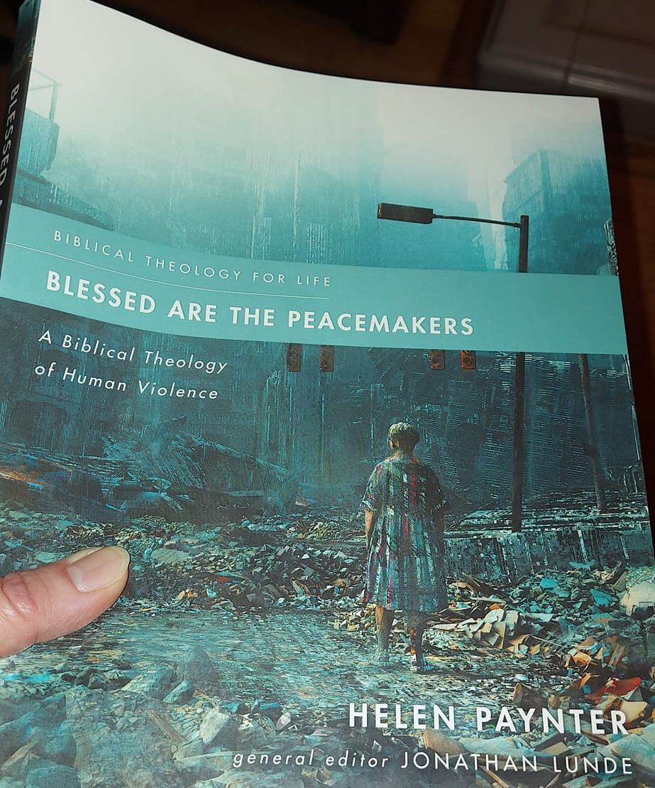 A photo of the cover of Helen Paynter's latest book 'Blessed are the peacemakers'