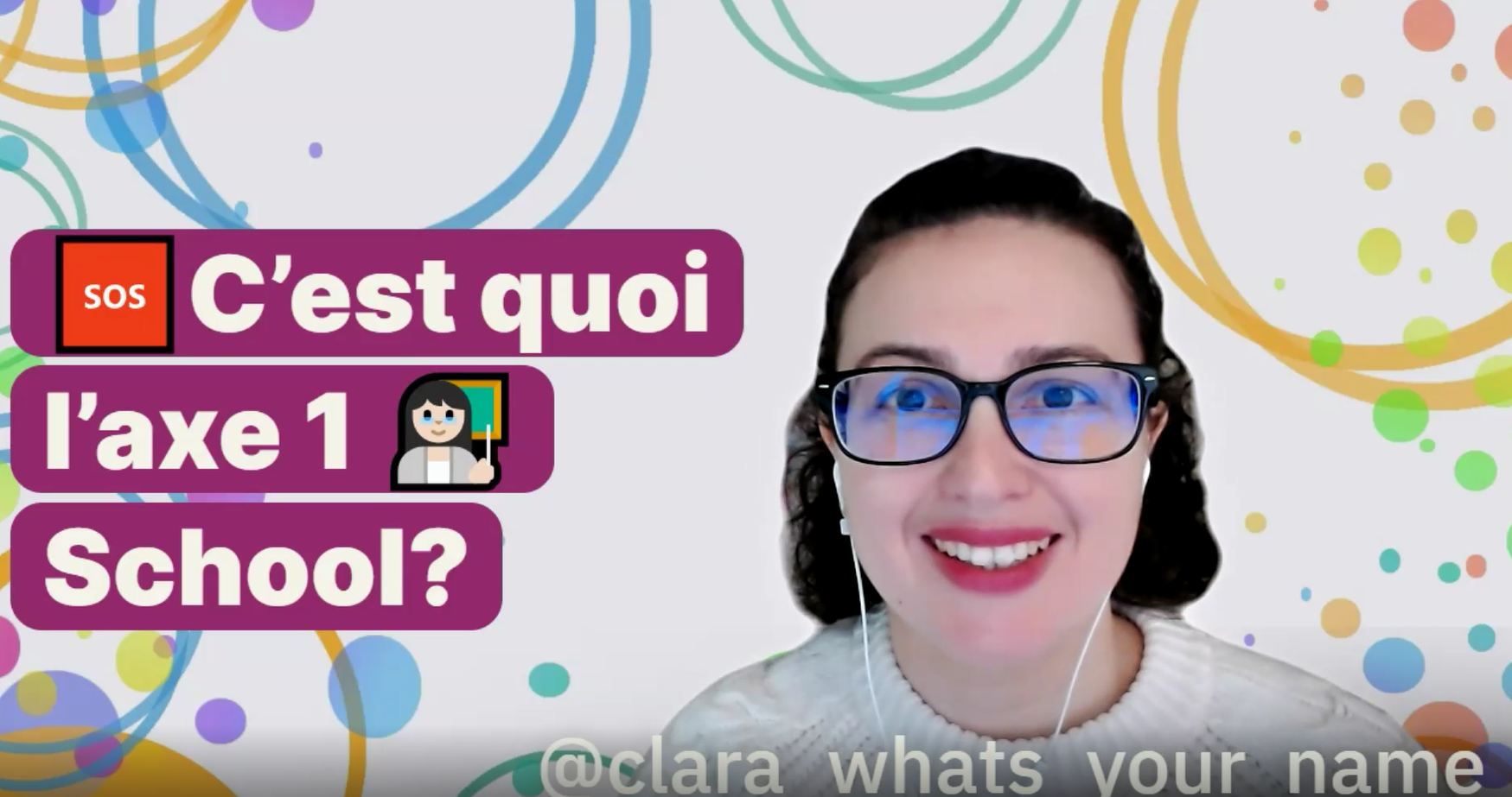 C’est quoi l’axe 1 👩🏻‍🏫School?