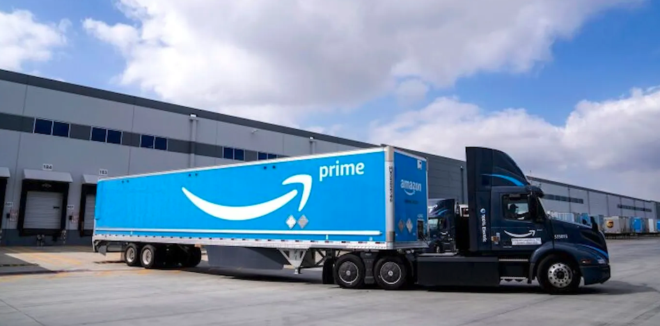 Amazon puts electric semi trucks into ocean freight operation