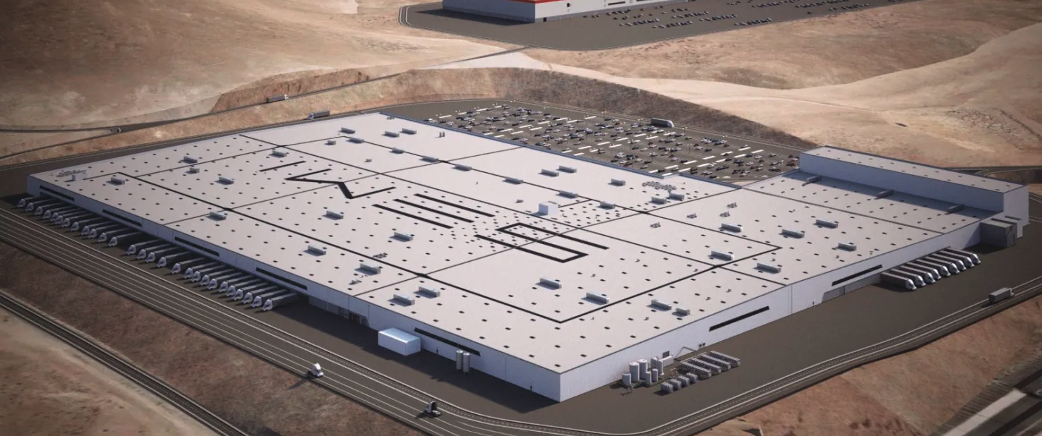 Tesla Unveils New Semi Factory Rendering