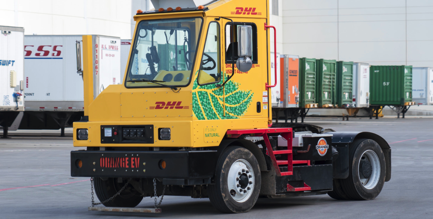 DHL Puts 50 Orange EV Yard Trucks To Work