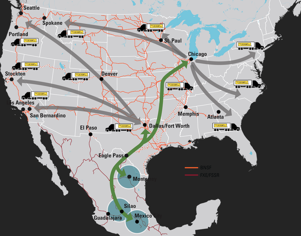 BNSF and JB Hunt Further Partnership With Mexico Expansion