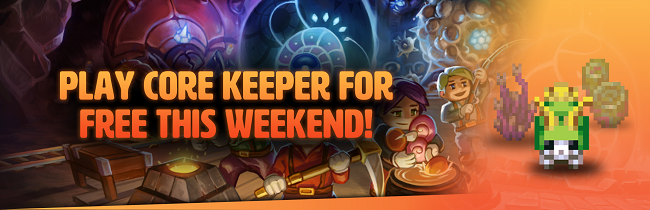 Personagens de Core Keeper em arte do fim de semana gratuito no Steam